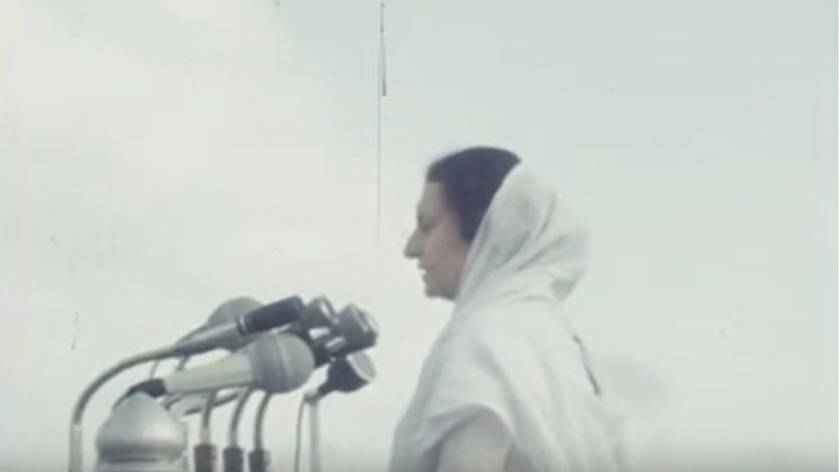 First coloured footage of independence celebration from 1968. Third Indian PM Indira Gandhi addressing country from Red Fort.